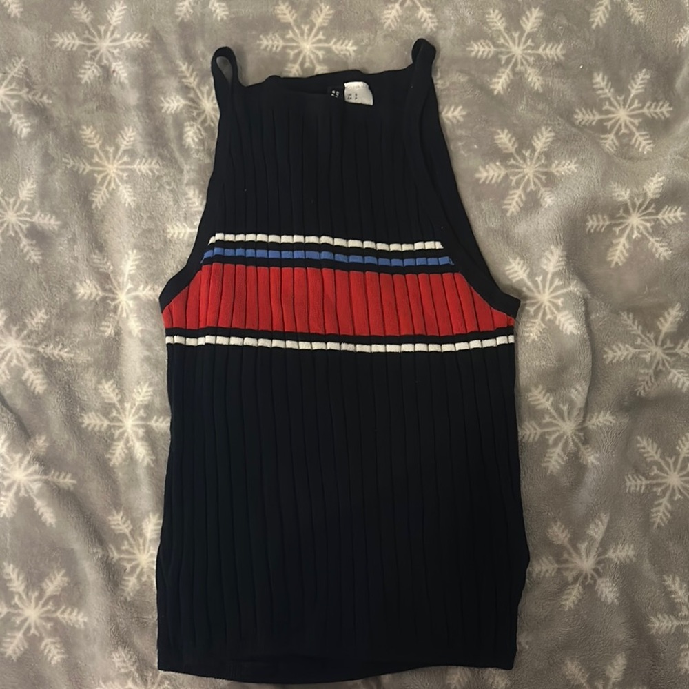 Stylish Black and Red Women's Top